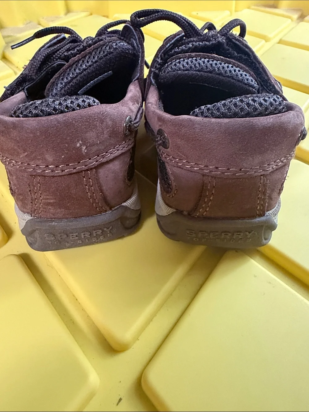 Sperry Brown Leather Kids Boat Shoes